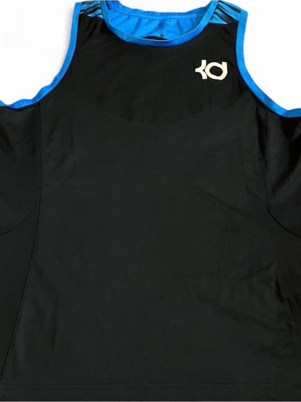 Mens Nike KD Kevin Durant 35 Dri Fit Sleeveless Tank Black & Blue Size XL
